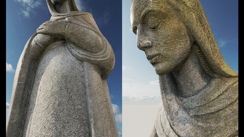 3D Scan of an Irish Saint Statue, 60k