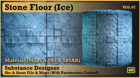 Stone Floor(Ice) material - VOL 07 - Maps & SBS & SBsar