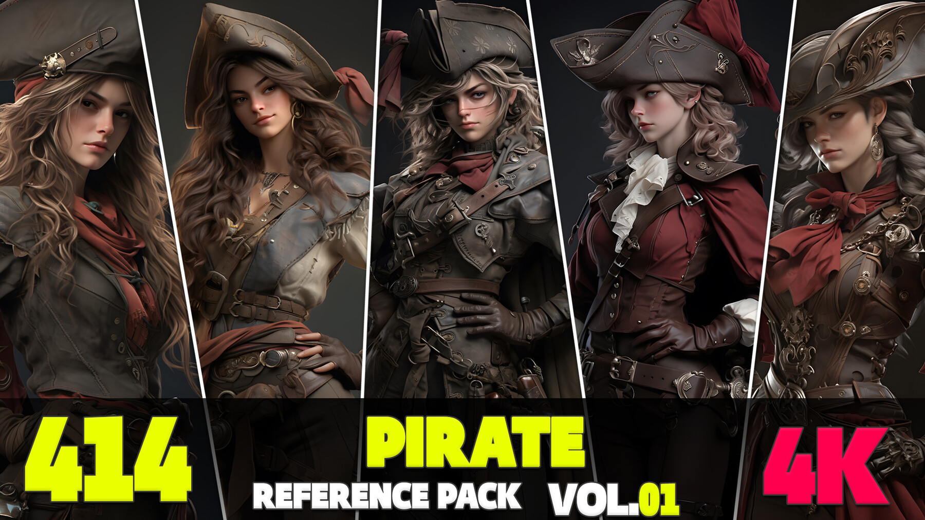 ArtStation - 414 4K Pirate Reference Pack Vol.01 | Artworks