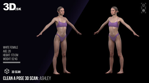 Clean A Pose 3D Scan | Ashley Underwear