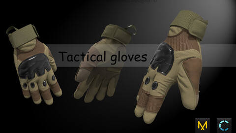 Tactical gloves__Clo3d, Marvelous designer_OBJ or FBX(if needed)  by Tailor Miller in Game Assets