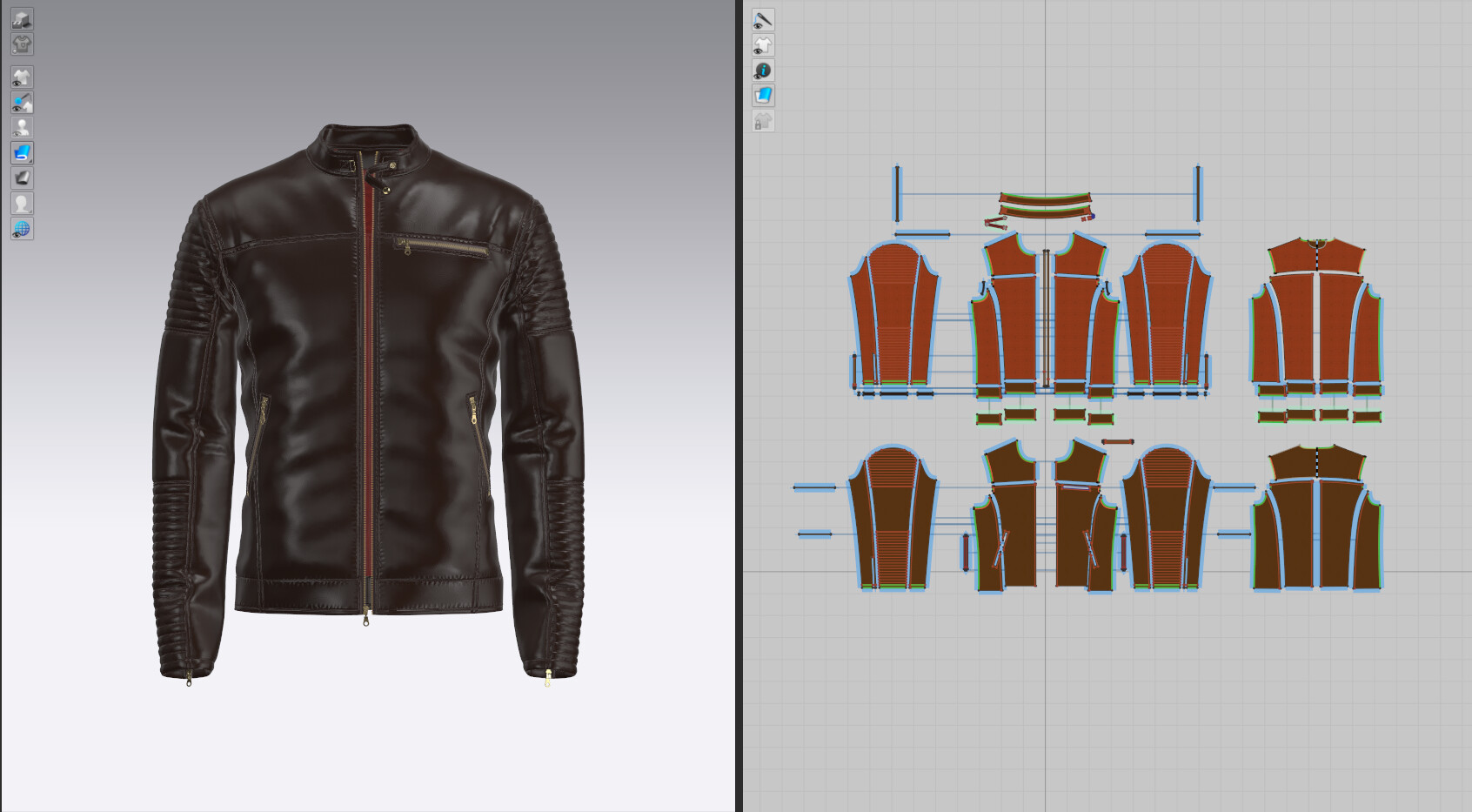 ArtStation - Men's Leather Jacket Outfit