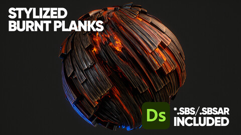 Stylized Burnt Planks