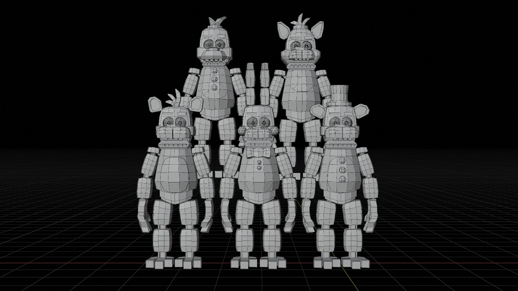 ArtStation - Animatronics character low poly fnaf