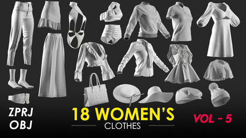18 Women's Clothes - VOL 5 - Marvelous / CLO Project file