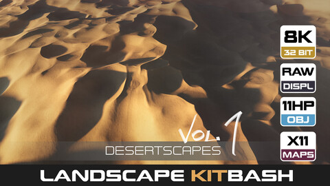 11 DESERTS - Dunes landscape - Vol.1 | Kitbash pack