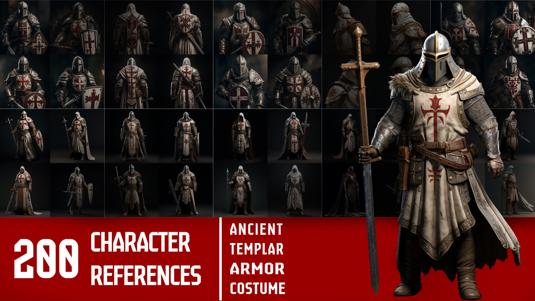 ArtStation - 200 Templar Character References_Armor & costumes | Artworks