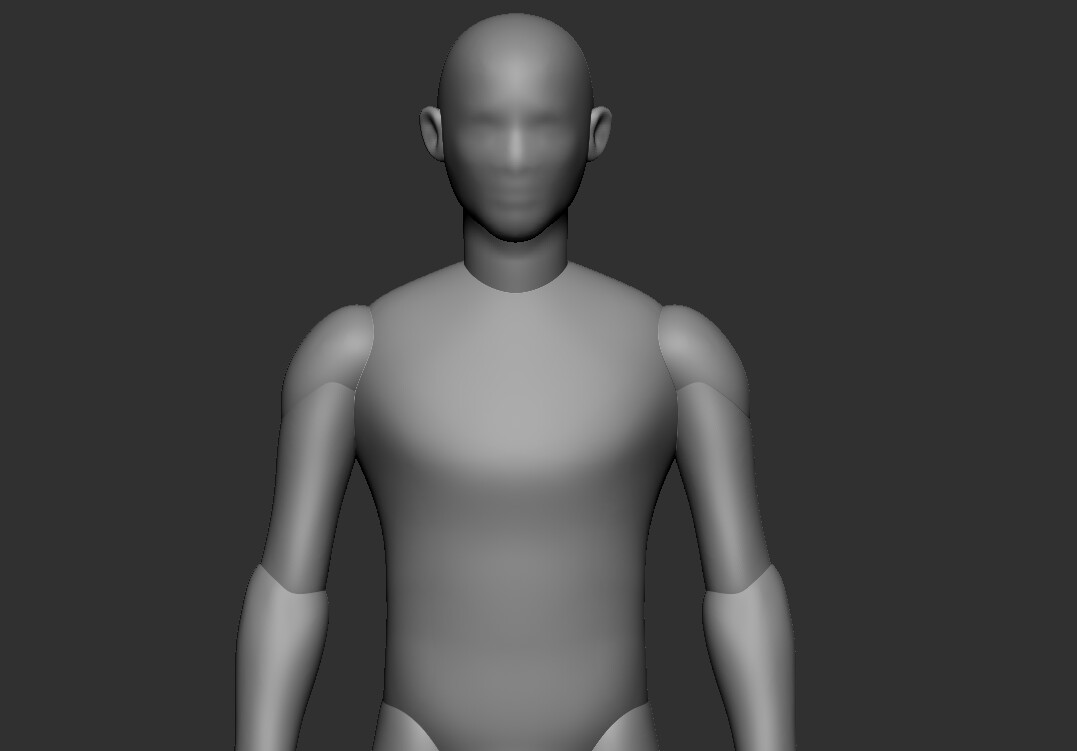 Artstation Stylized Male Base Mesh Polygroups Resources