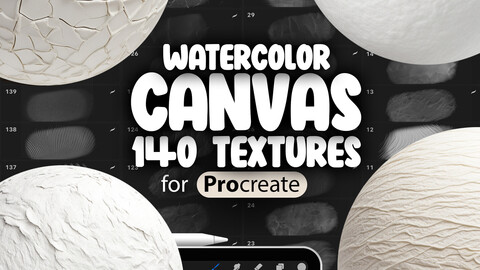 140 Procreate Watercolor Paper Textures | Watercolour Canvas Procreate Texture Seamless Brushes | Paper Procreate Texture | Paper Brush