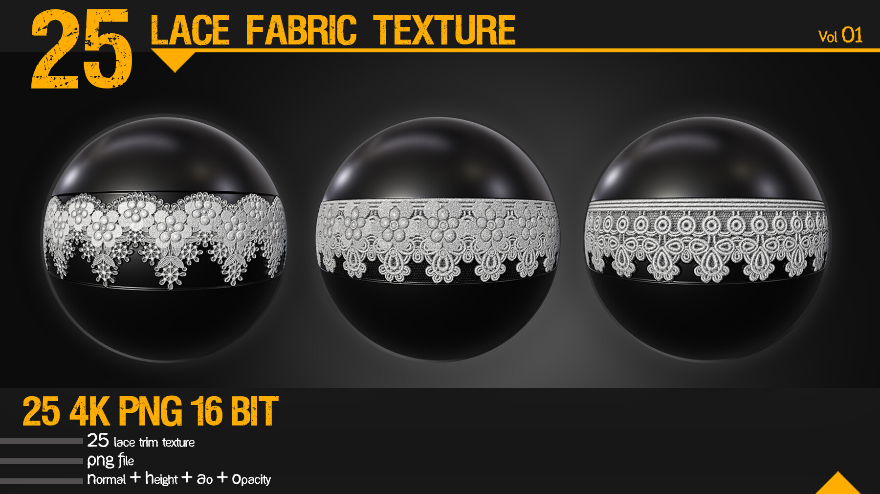 Packs - TEXTURES - Fabrics - LACE textures collection 00003