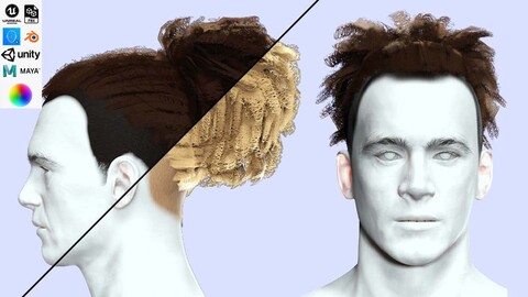 Realistic Male Hair - Ponytail Dread