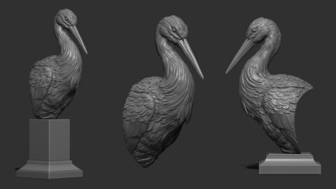 Stork bust