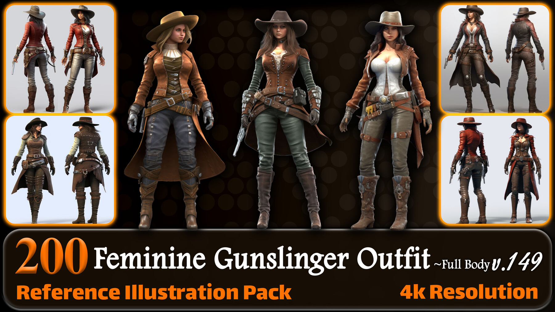 Custom Painting - Female Gunslinger