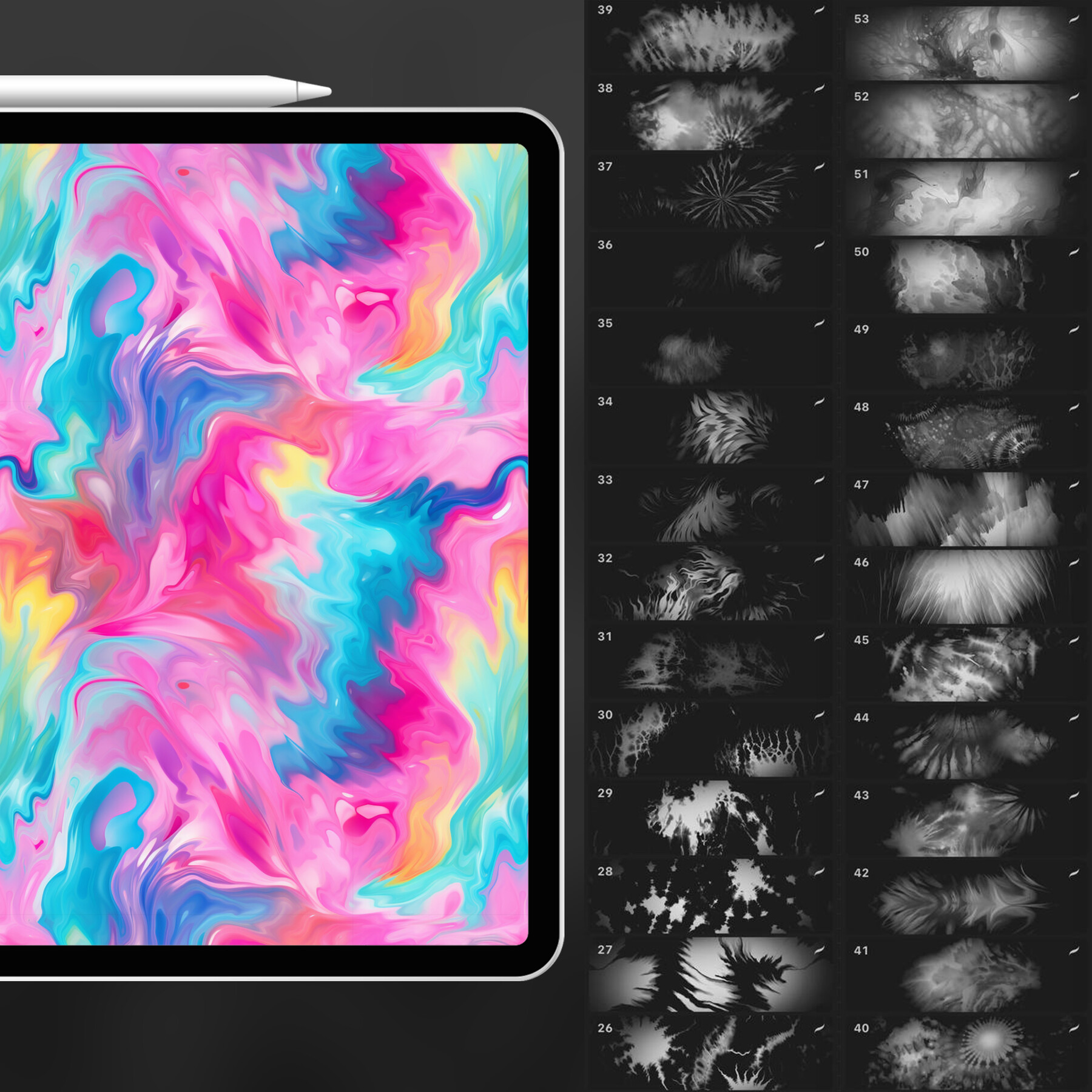 ArtStation - 130 Procreate Tie Dye Textures | Spiral Tie-Dye Procreate