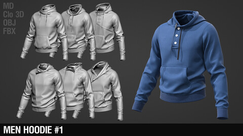 Men hoodie #1 / Marvelous Designer