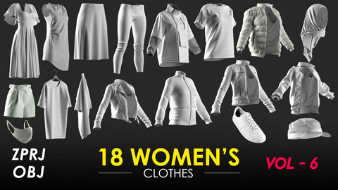 18 Women's Clothes - VOL 6 - Marvelous / CLO Project file