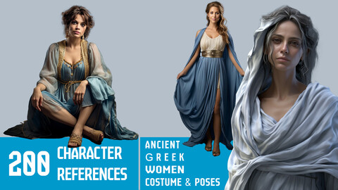 200 Ancient Greek Women Costume & Poses-Character References