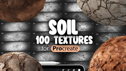 100 Procreate Soil Textures | Ground Procreate Texture Seamless Brushes | Land Procreate Brush | Earth Procreate Brush