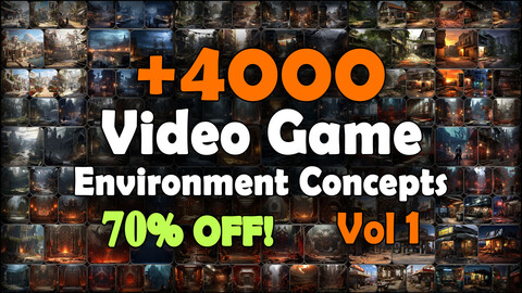 4000 Video Game Concept Reference Pack | MEGA Bundle | 4K | v.1