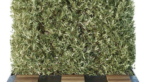 HQ Urban environment set of green plant benches 16