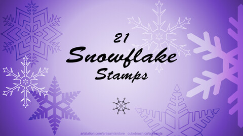 |21 SNOWFLAKE |  Stamp Brushes for Photoshop