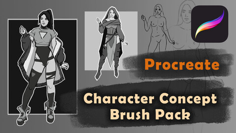Characters concept. Brush Pack for Procreate