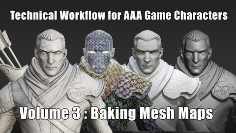 Technical Workflow for AAA Game Characters - Vol 3 : Baking Mesh Maps