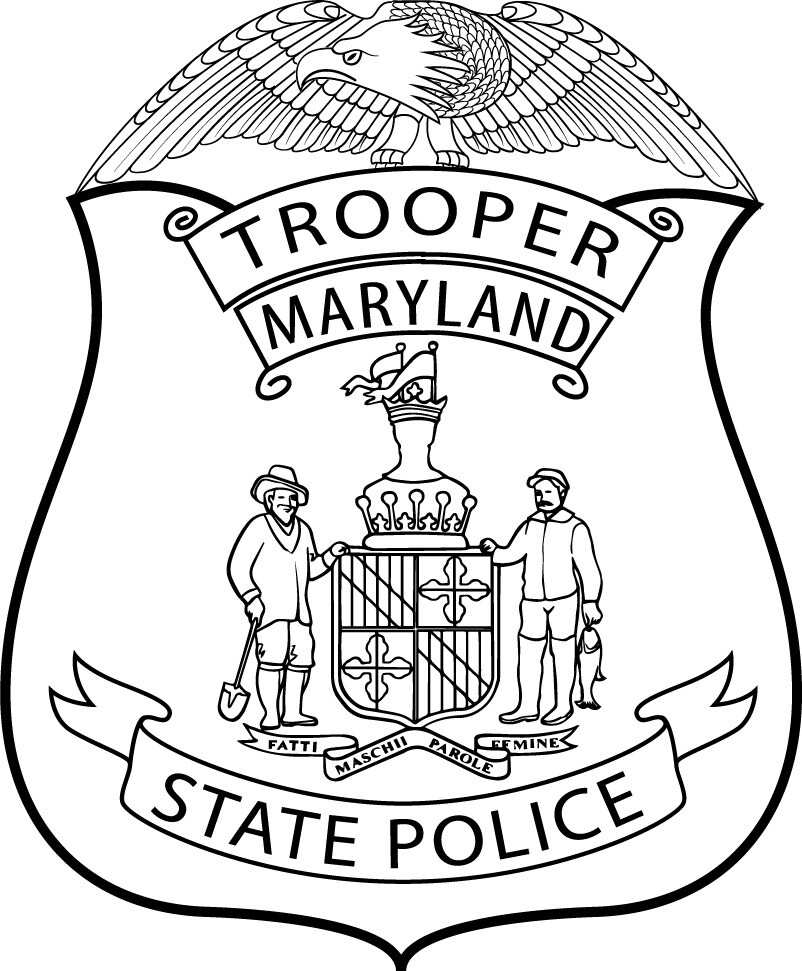 ArtStation - Trooper Maryland Police badge vector svg file Black white ...