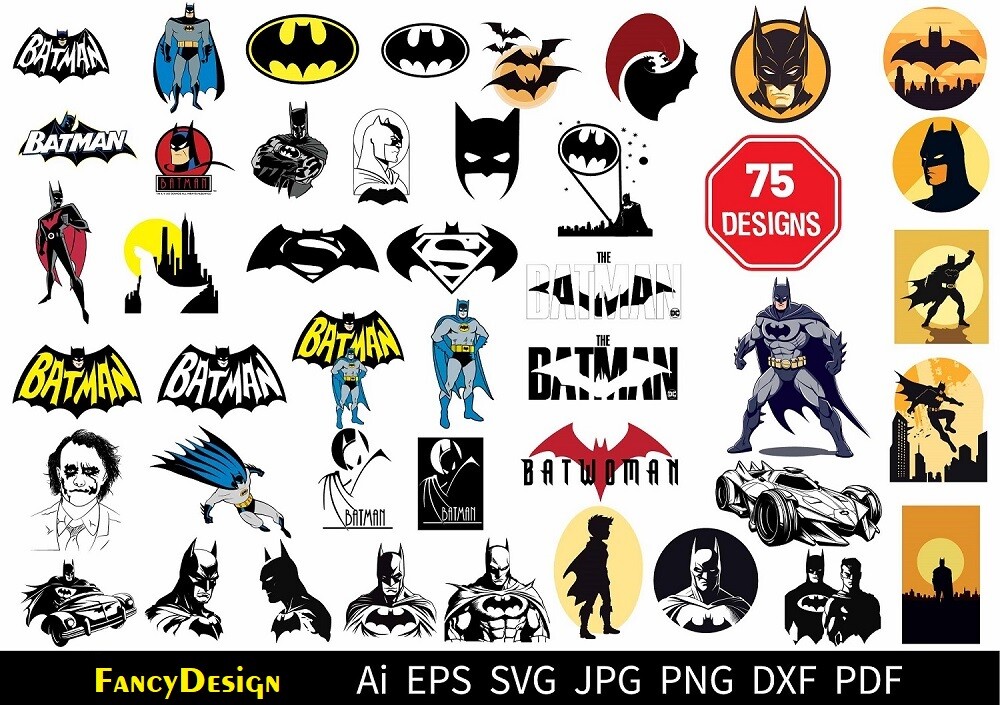 ArtStation - 75 Batman Vector Bundle, Batman SVG Bundle, Superhero SVG