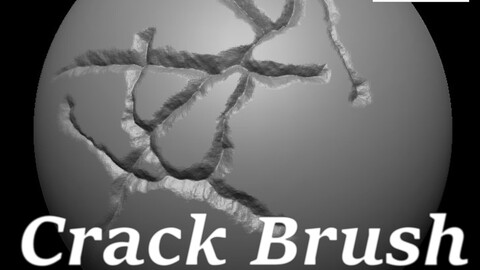 Crack Brush Gegerator.(Zbrush & Substance 3d Designer).