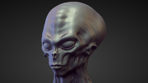 ALIEN HEAD1 high poly sculpt