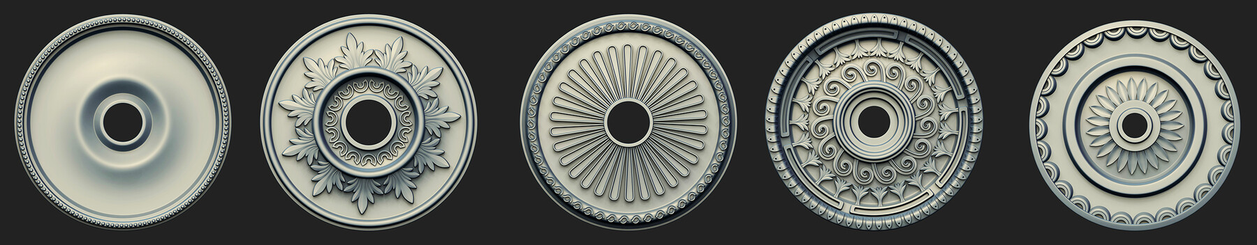 ArtStation - 20 Rosette Ceiling Base Mesh Vol 1 | Resources