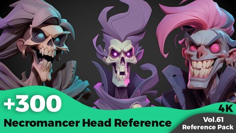 +300 Necromancer Head References (4k)