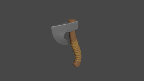 Low poly axe prop for games