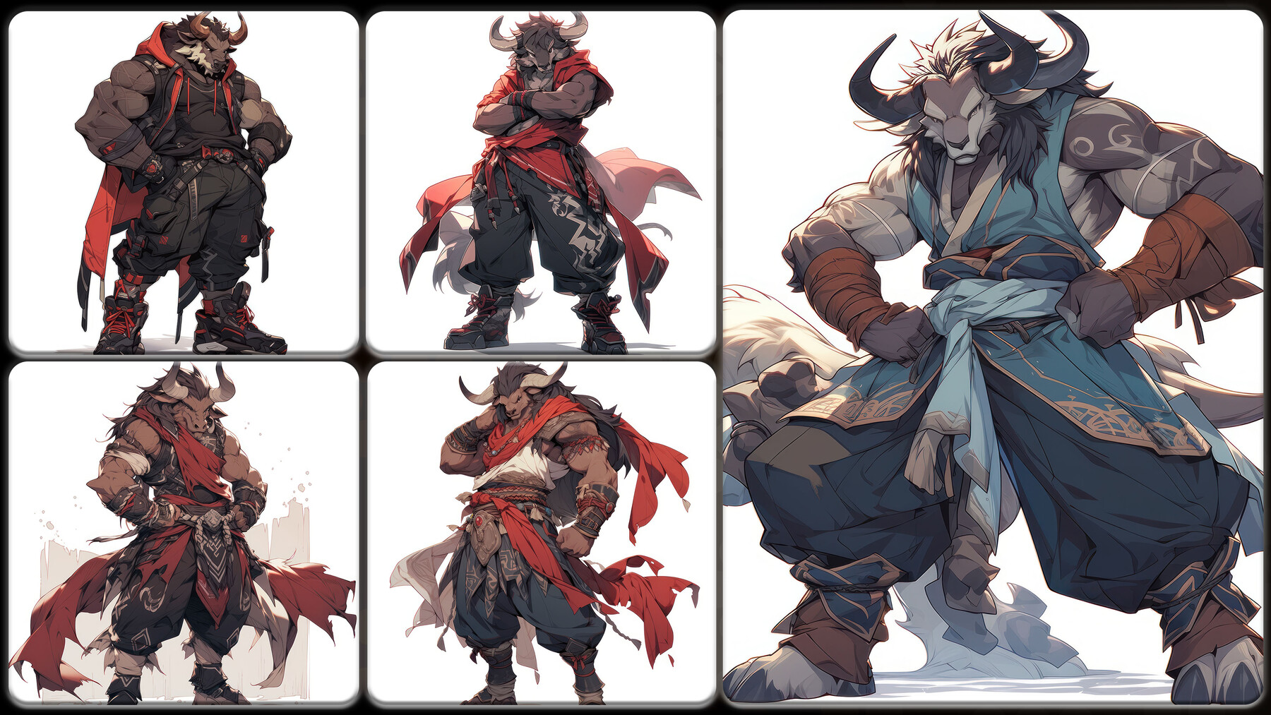 ArtStation - 200 Anime Minotaur (Full Body) Reference Pack | 4K | v.20 |  Artworks