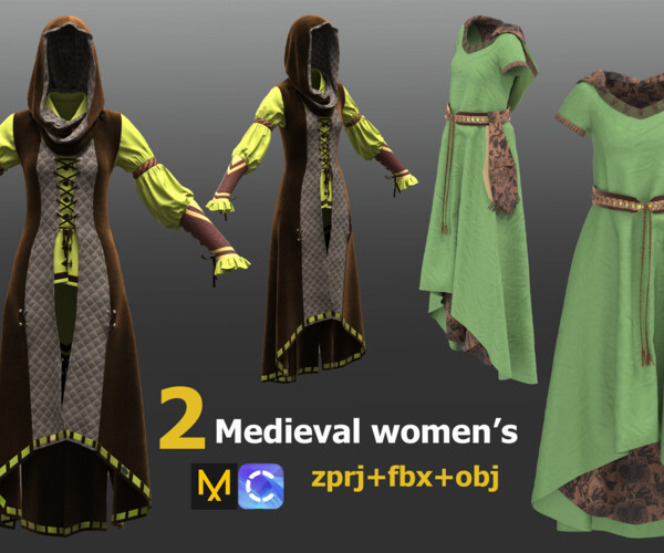 ArtStation - Medieval Women's | Game Assets