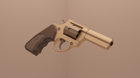 FREE Low poly revolver