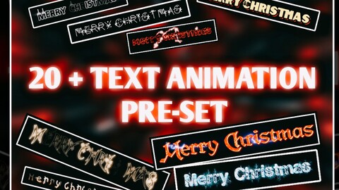 4K Christmas Text Animation Preset Pack