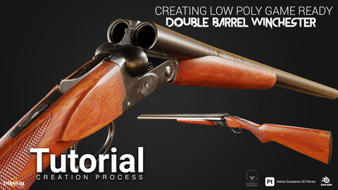 Creating Double Barrell Winchester inside Blender and Substance 3D Painter
