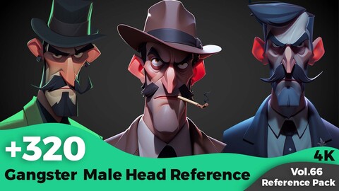 +320 Gangster Male Head Reference(4k)