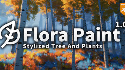 Stylized Tree And Plants Library Flora Paint Pro