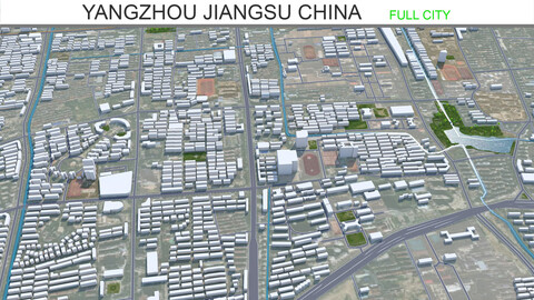 Yangzhou Jiangsu city China 3d model 40km