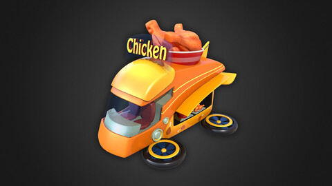 Asset - Cartoons - Food Car -  Chicken Fly