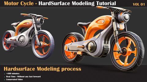 Hardsurface Tutorial Collection Vol1  - Motorcycle
