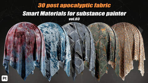 30 Post Apocalyptic Fabric Smart Materials For Substance Painter_vol03
