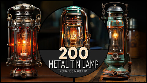 Metal tin lamp 4K Reference/Concept Images