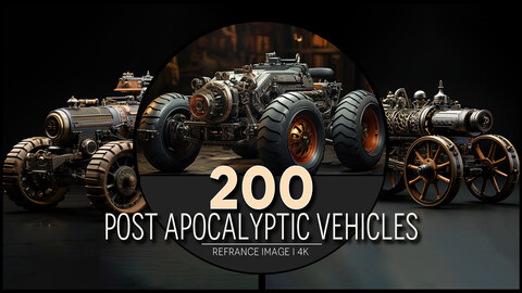 Post Apocalyptic Vehicles 4K Reference/Concept Images