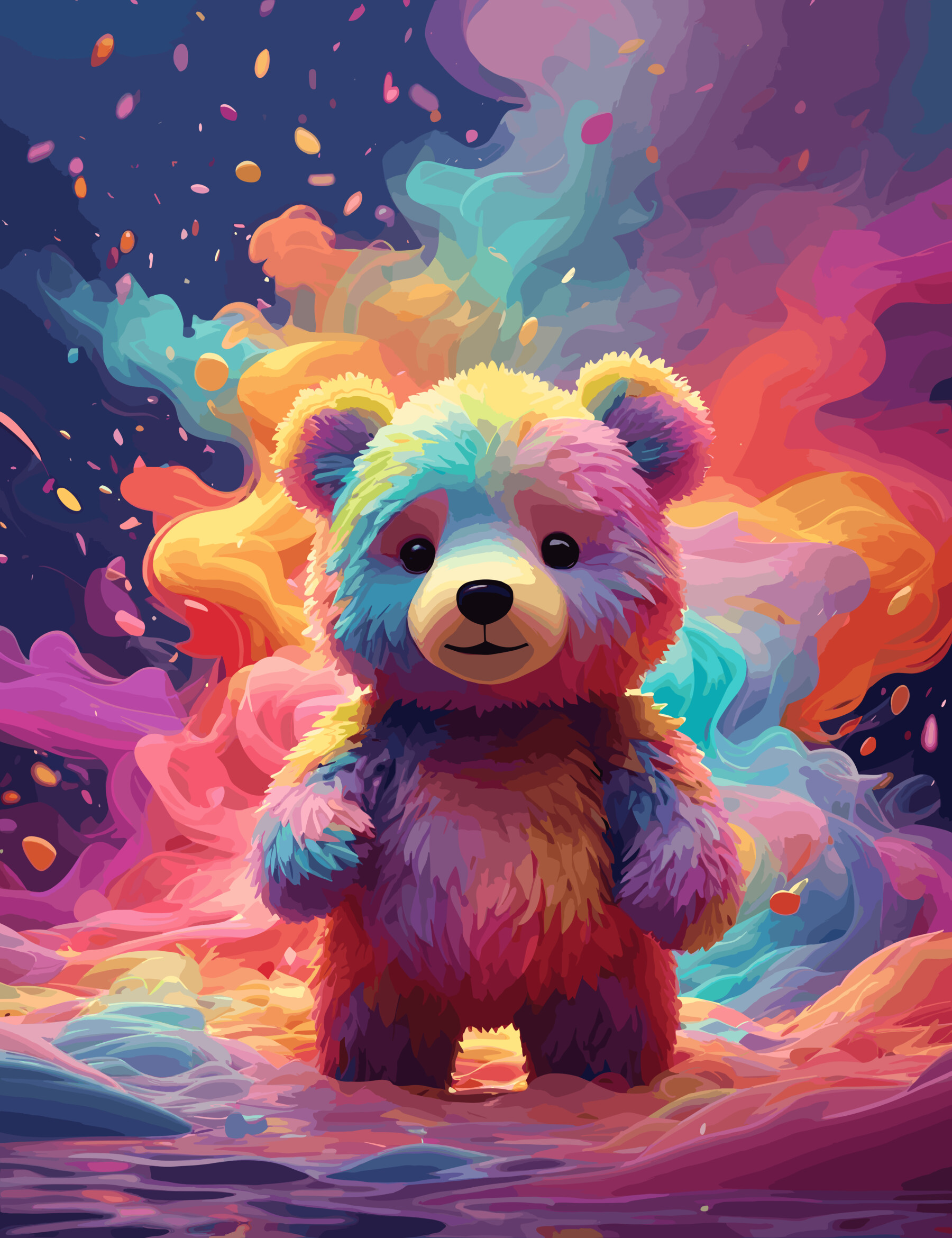 Artstation Trippy Teddy Bear Svg Bundle Artworks