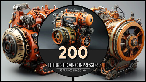Futuristic Air Compressor 4K Reference/Concept Images