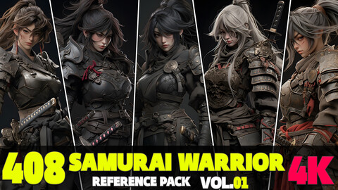 408 4K Samurai Warrior Reference Pack Vol.01